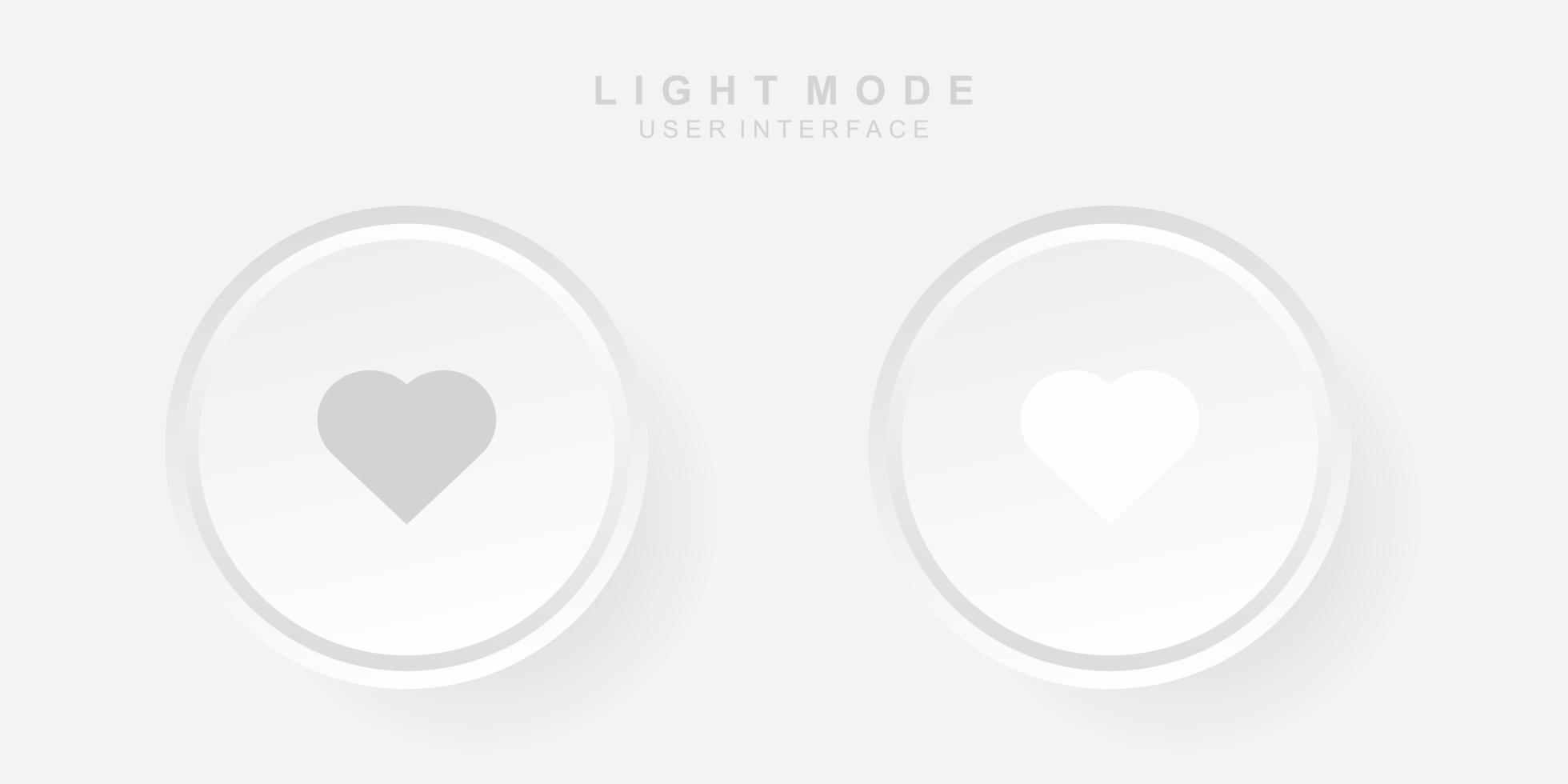 Love Icon in Light Neumorphism Design vector