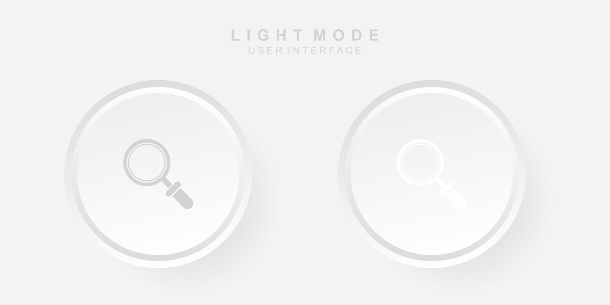 Simple Creative Search User Interface in Light Neumorphism Design vector
