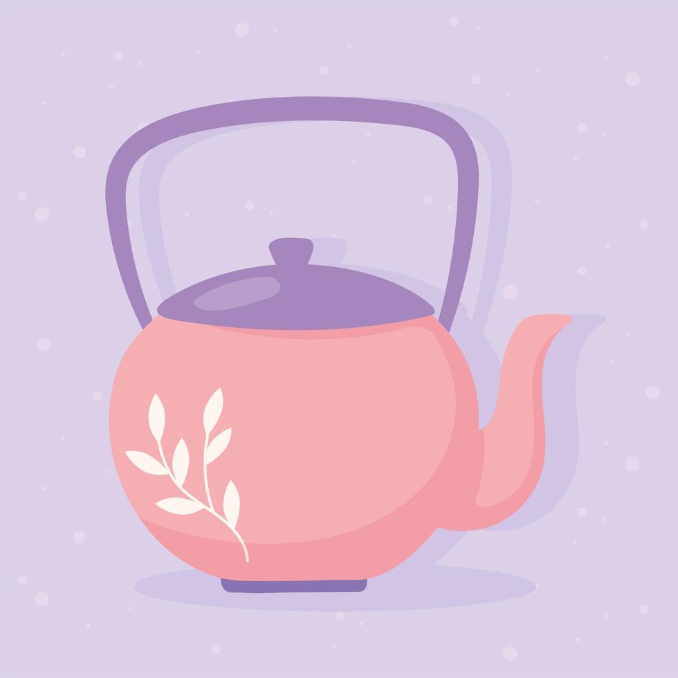 Pink and purple teapot vector