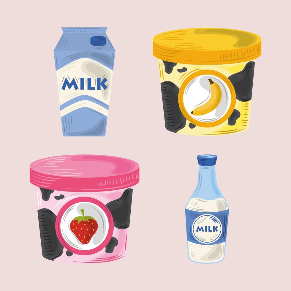 Cartoon food set vector