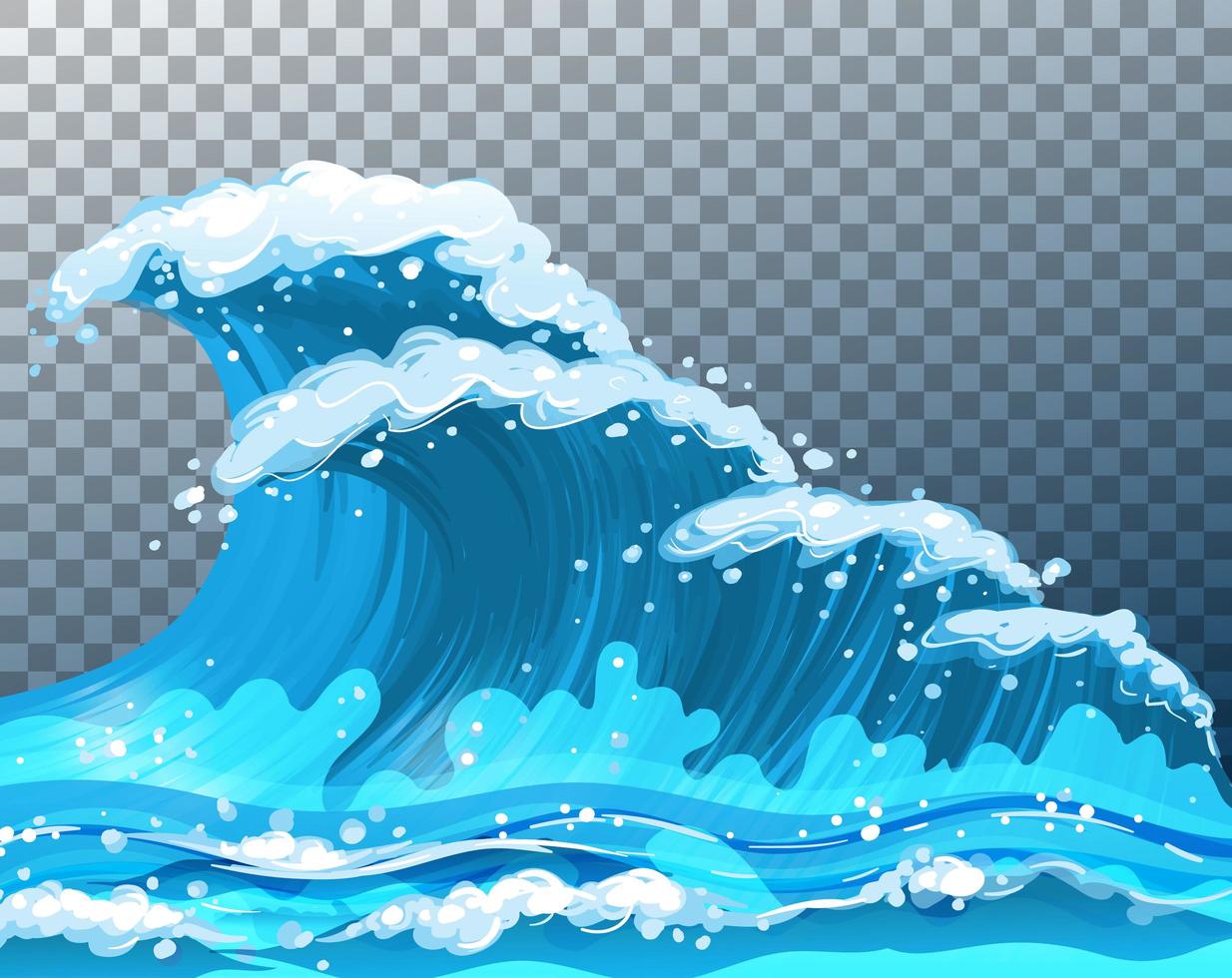 Giant sea waves vector