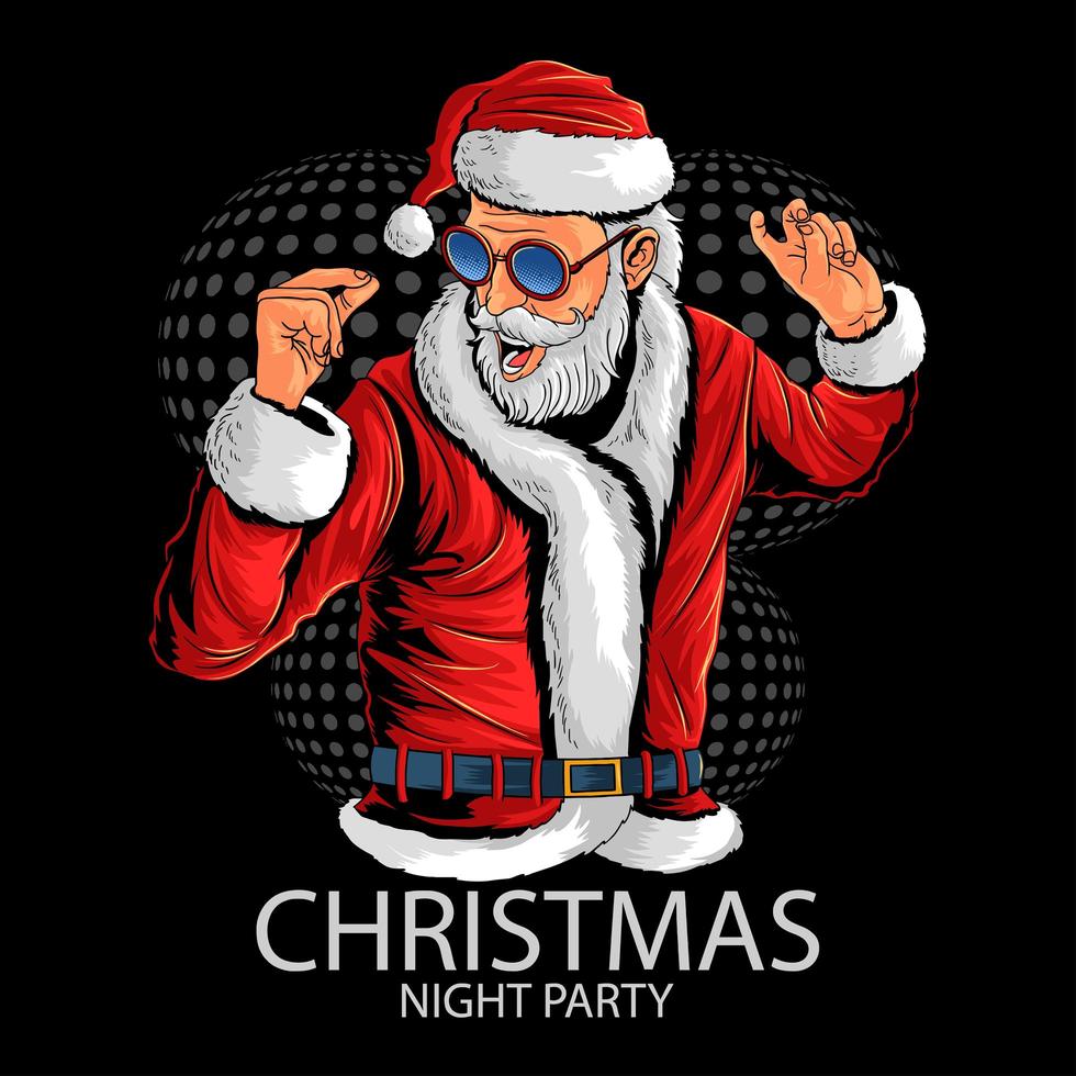 santa claus en la fiesta de navidad vector