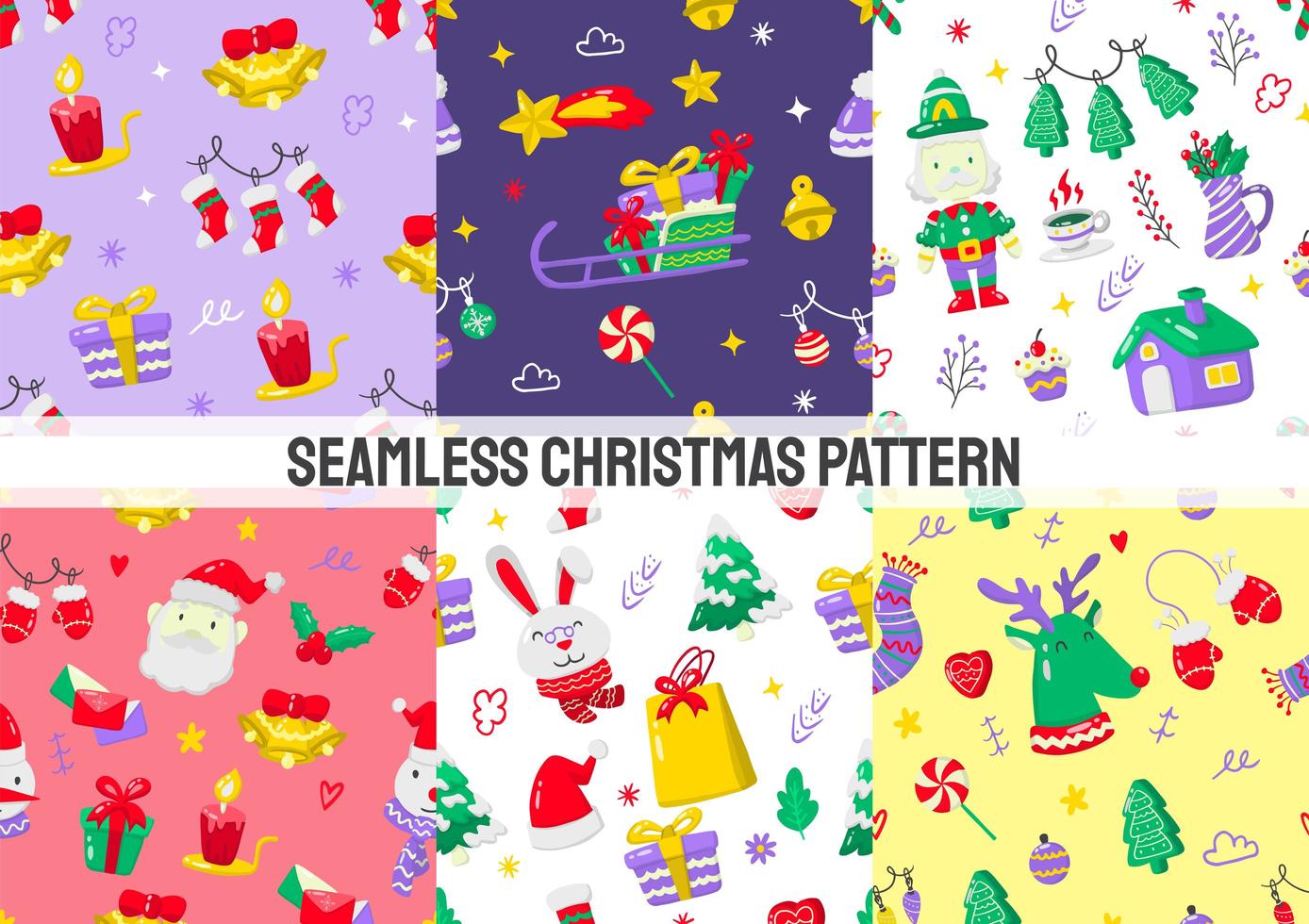 Seamless Christmas Patterns vector