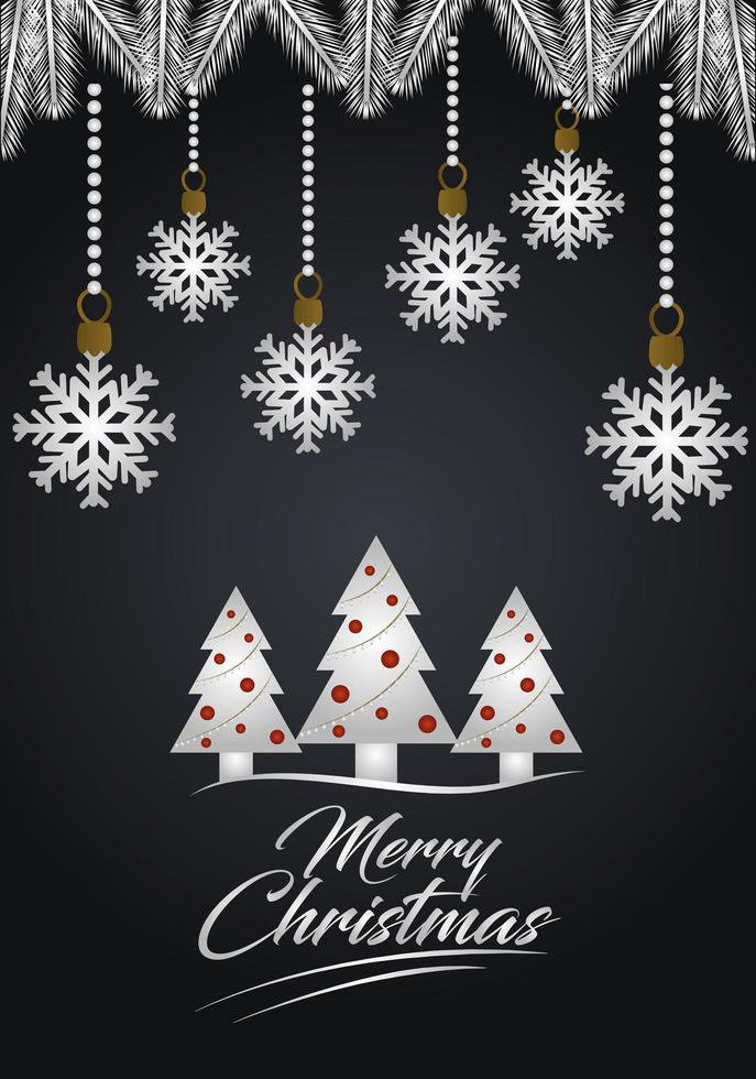 Deluxe Christmas greeting card vector