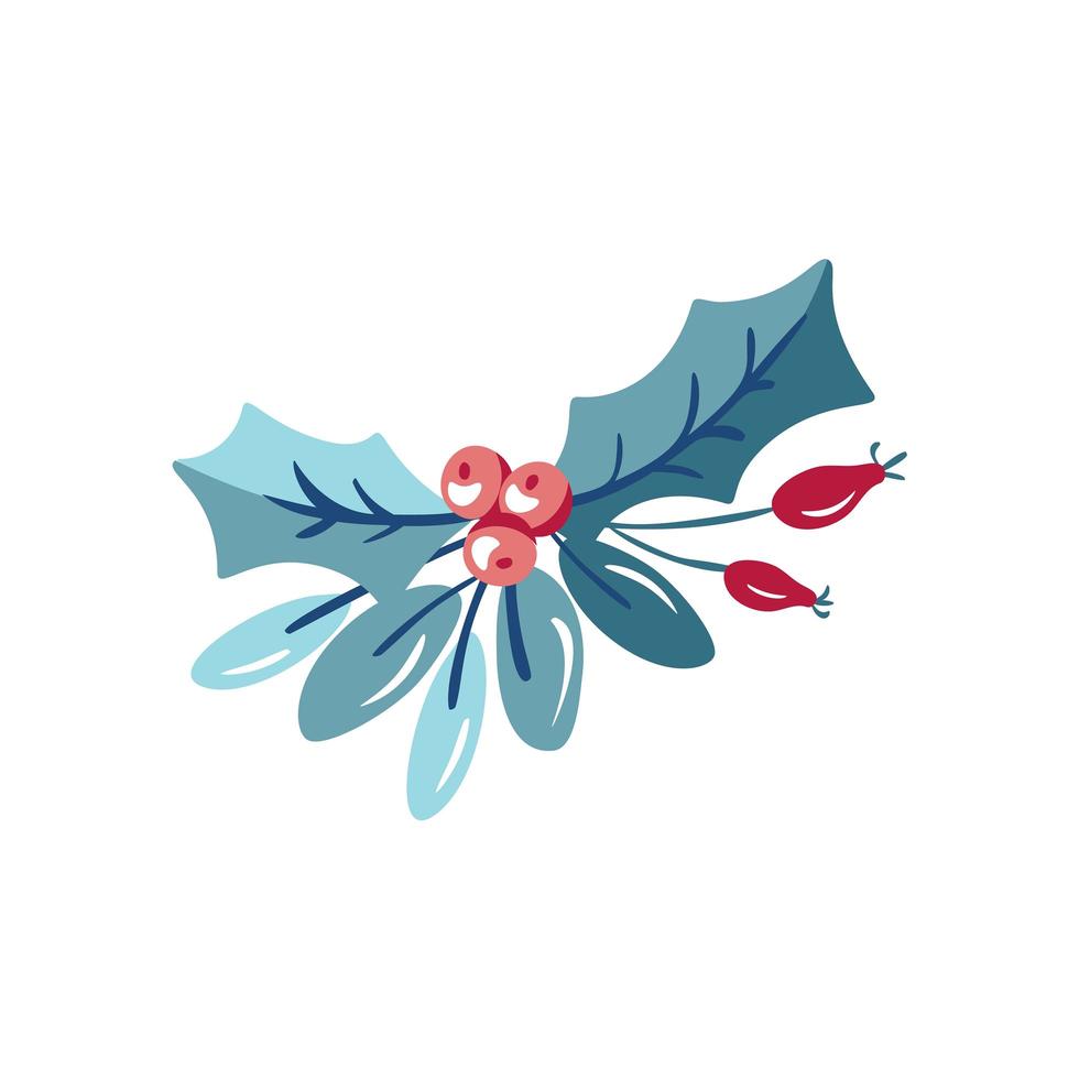 Christmas holly plant vector