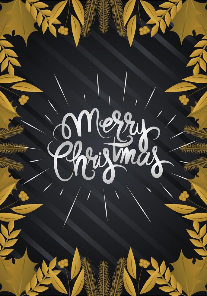 Deluxe Christmas greeting card vector