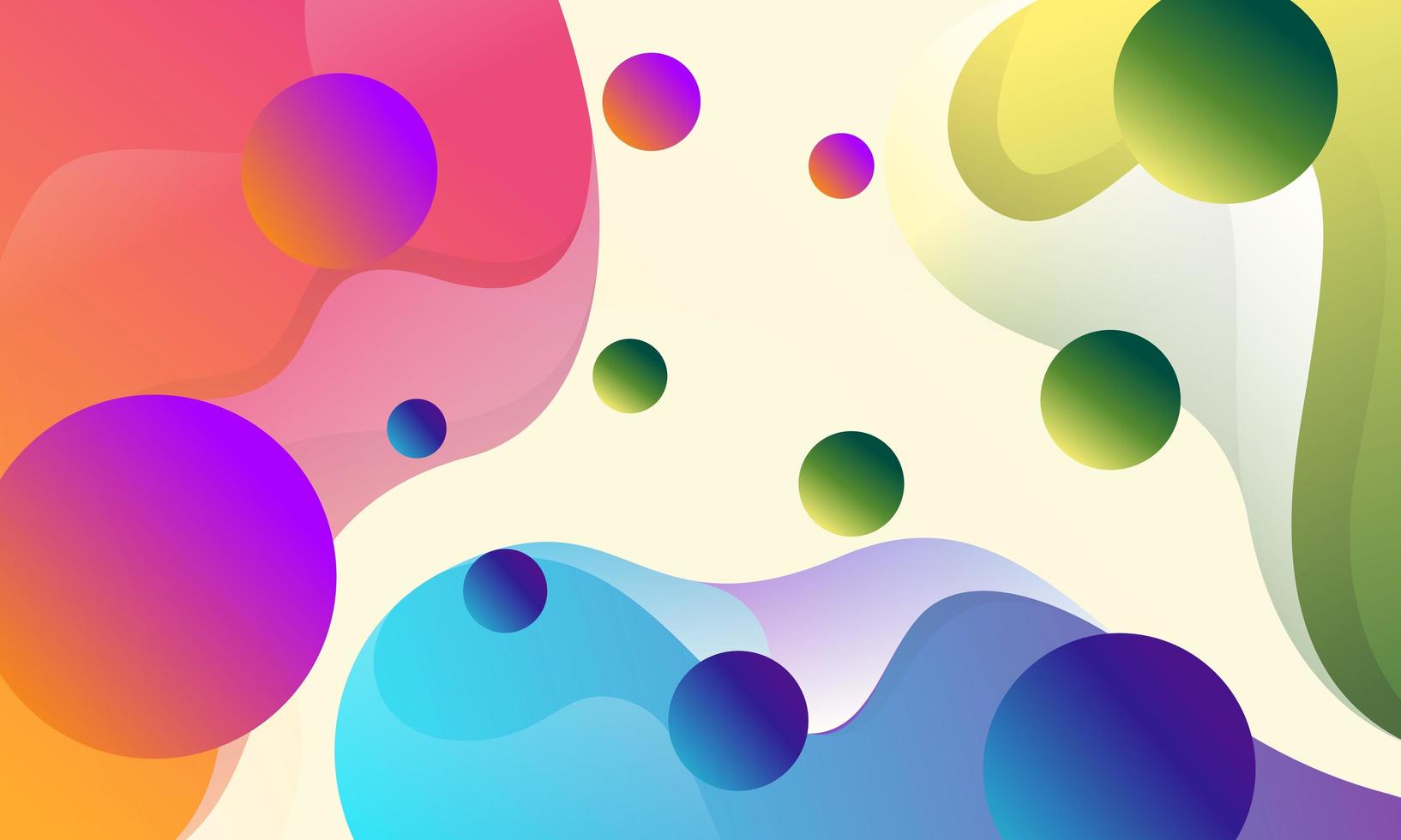 Abstract colorful flow shapes background vector