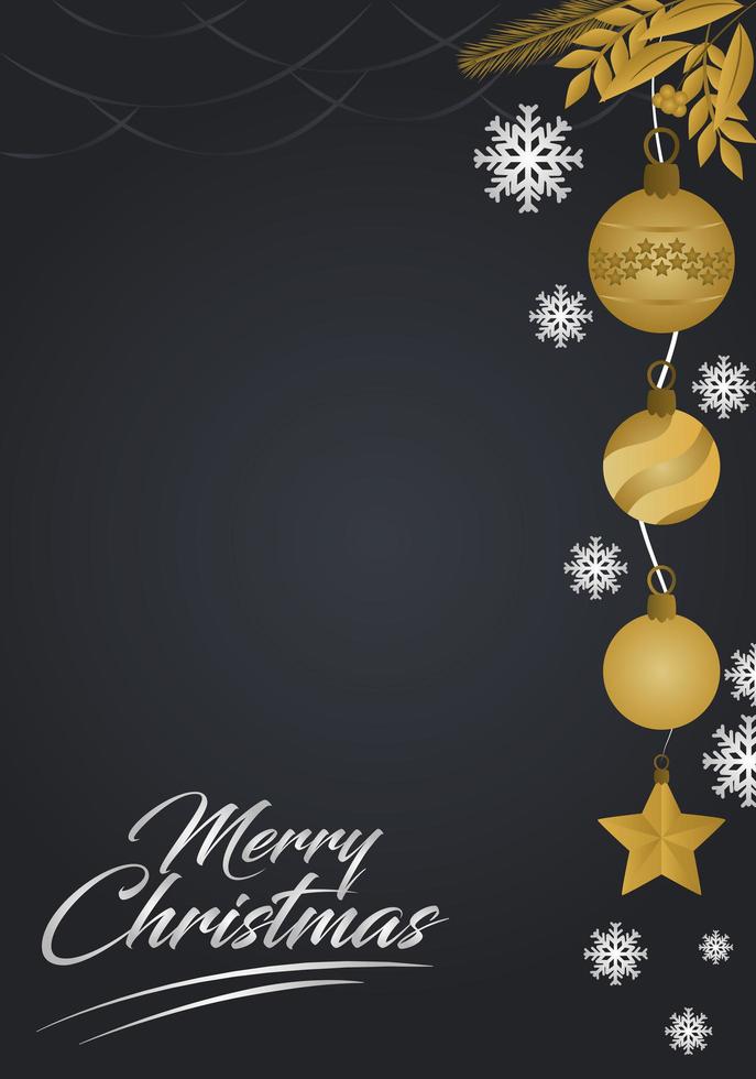 Deluxe Christmas greeting card with copy space vector