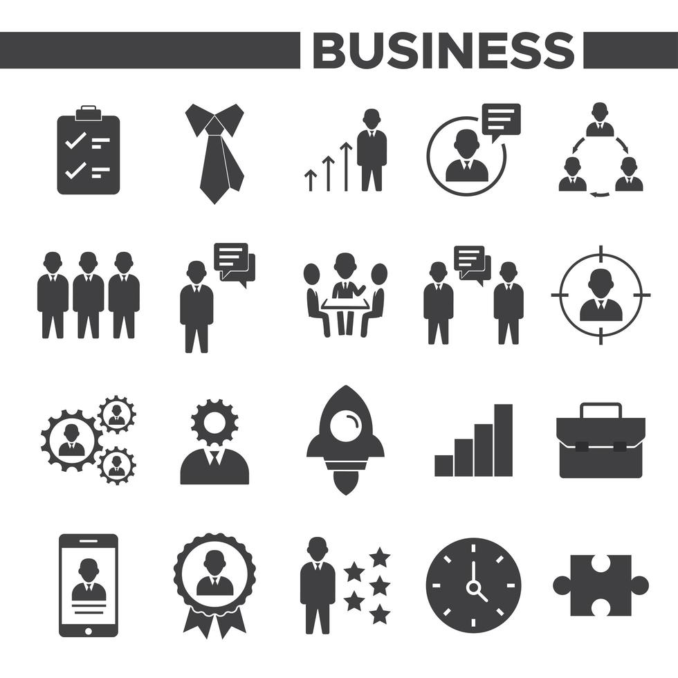 Set of Work Icons vector