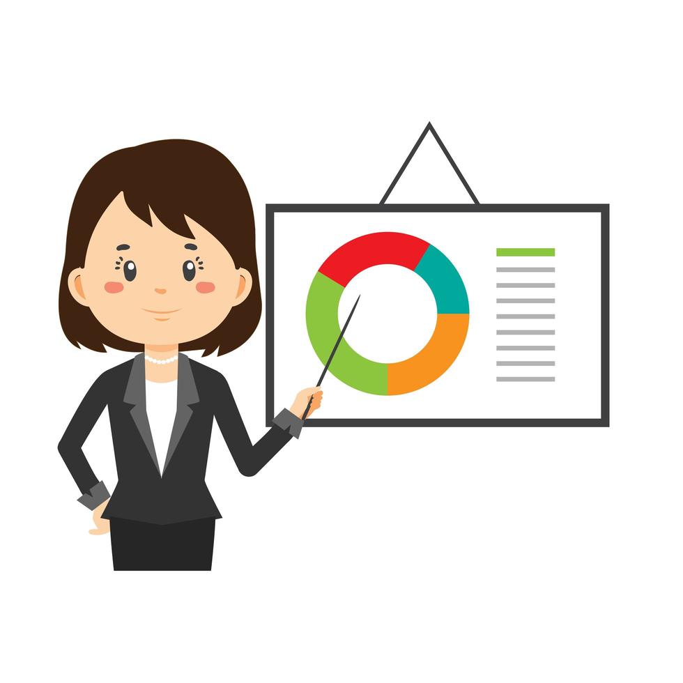 Business Woman Presenting vector