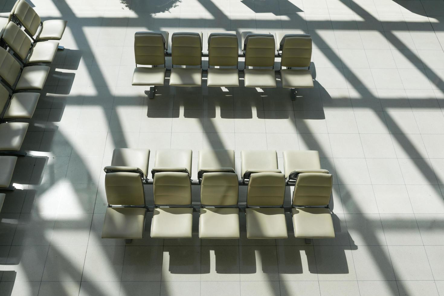 Empty chairs in an empty room photo