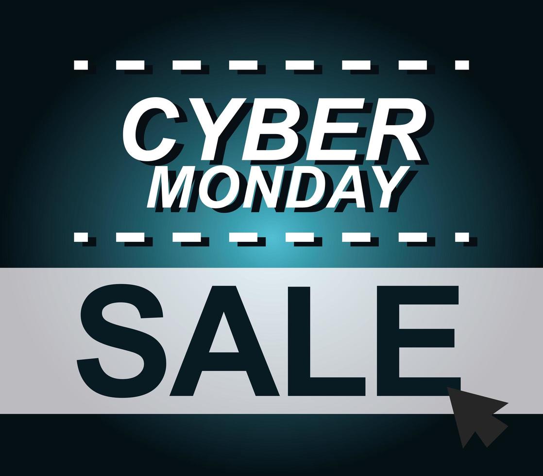 Cyber Monday sale banner vector