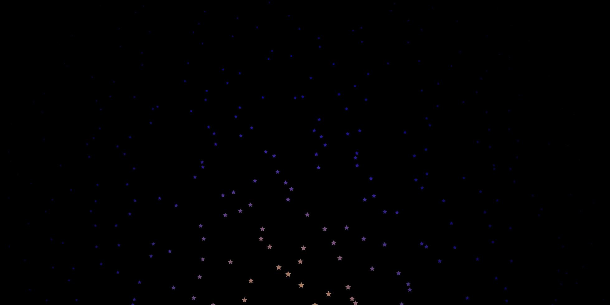 plantilla azul oscuro con estrellas de neón. vector