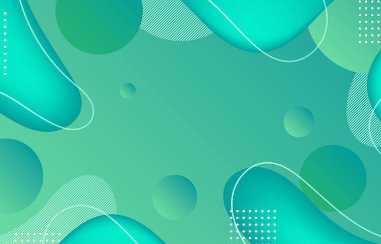 Abstract Fluid Green Background vector