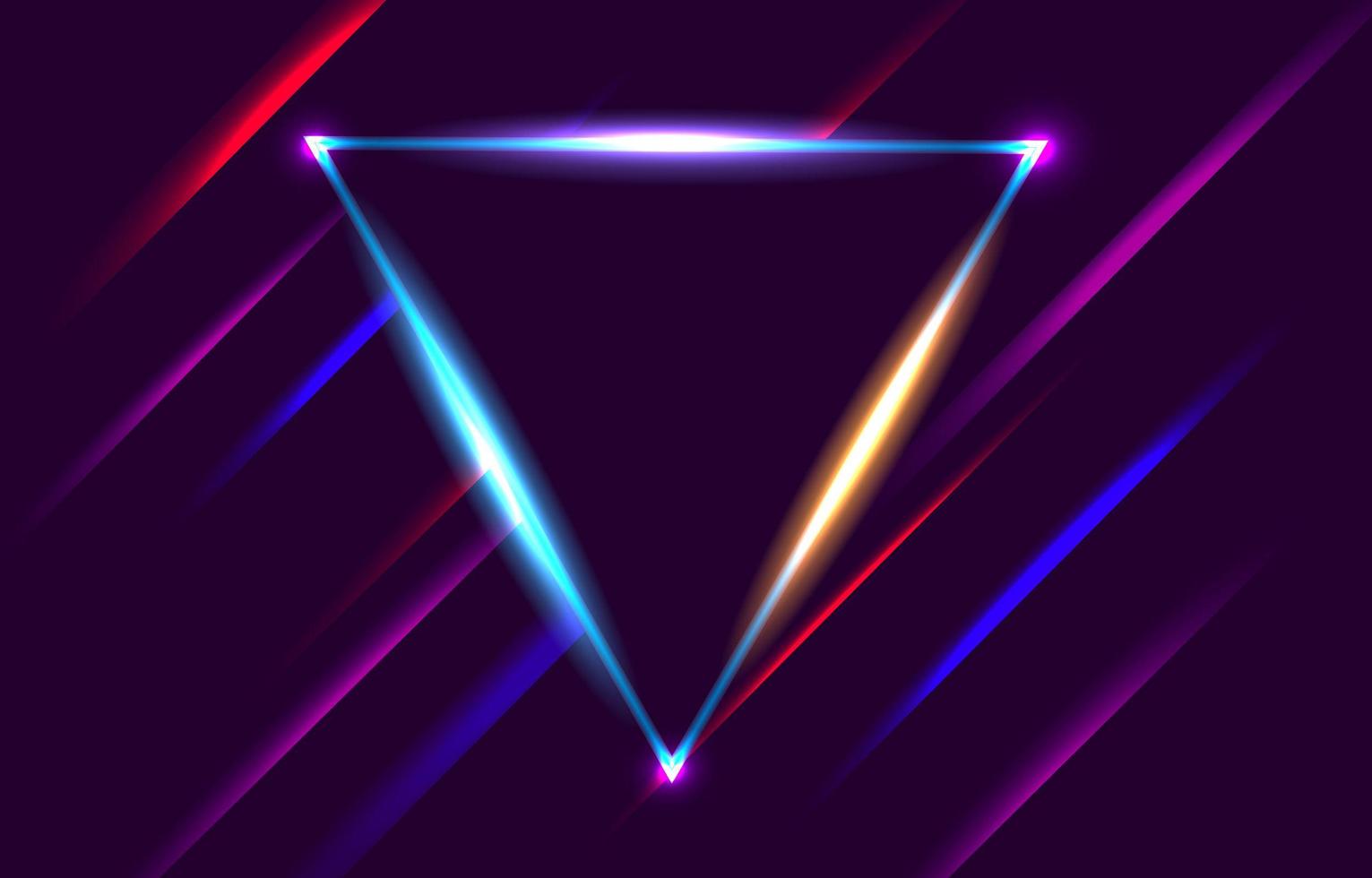 Triangle Neon Frame Background vector