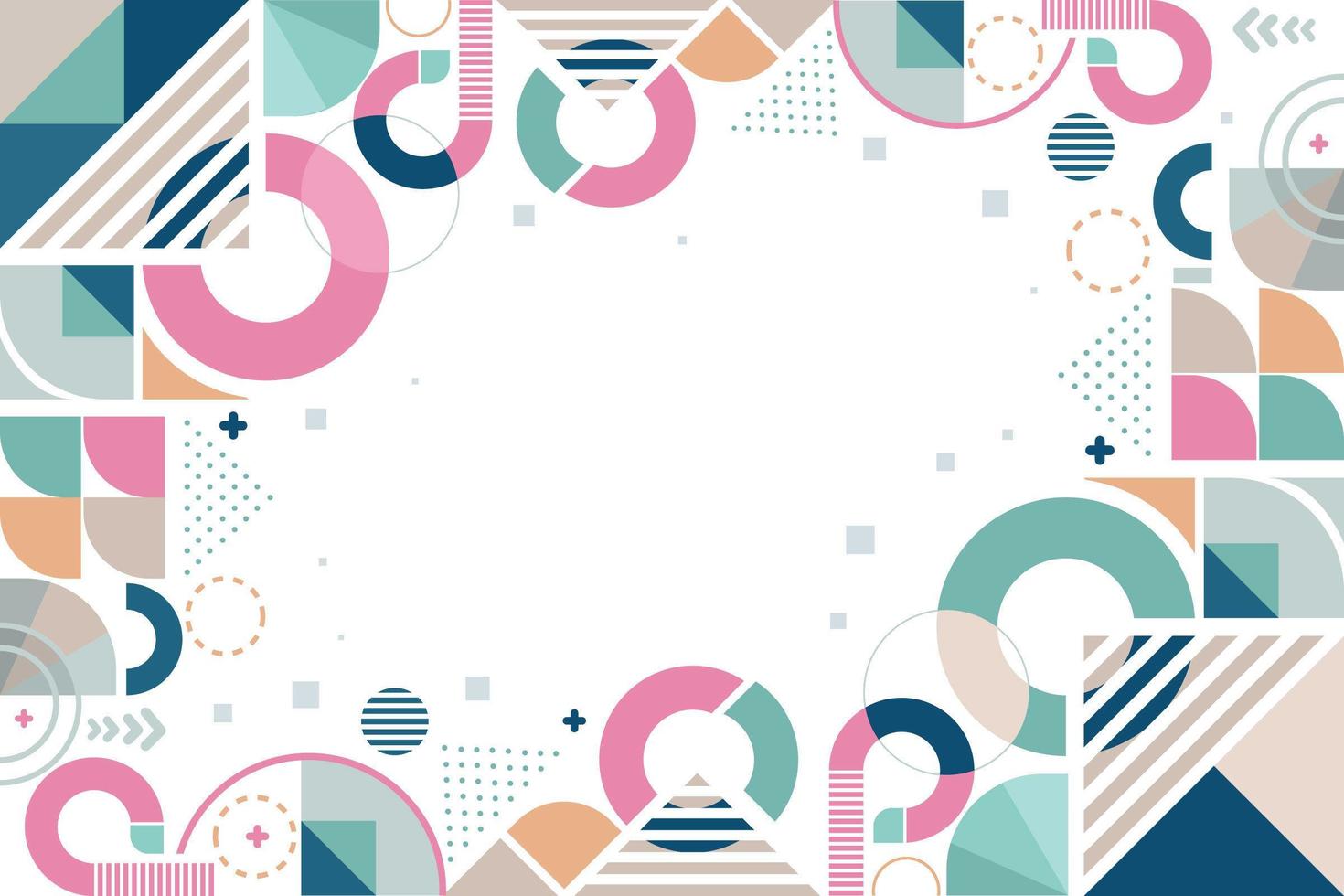 Geometric Design with Pastel Colors vector