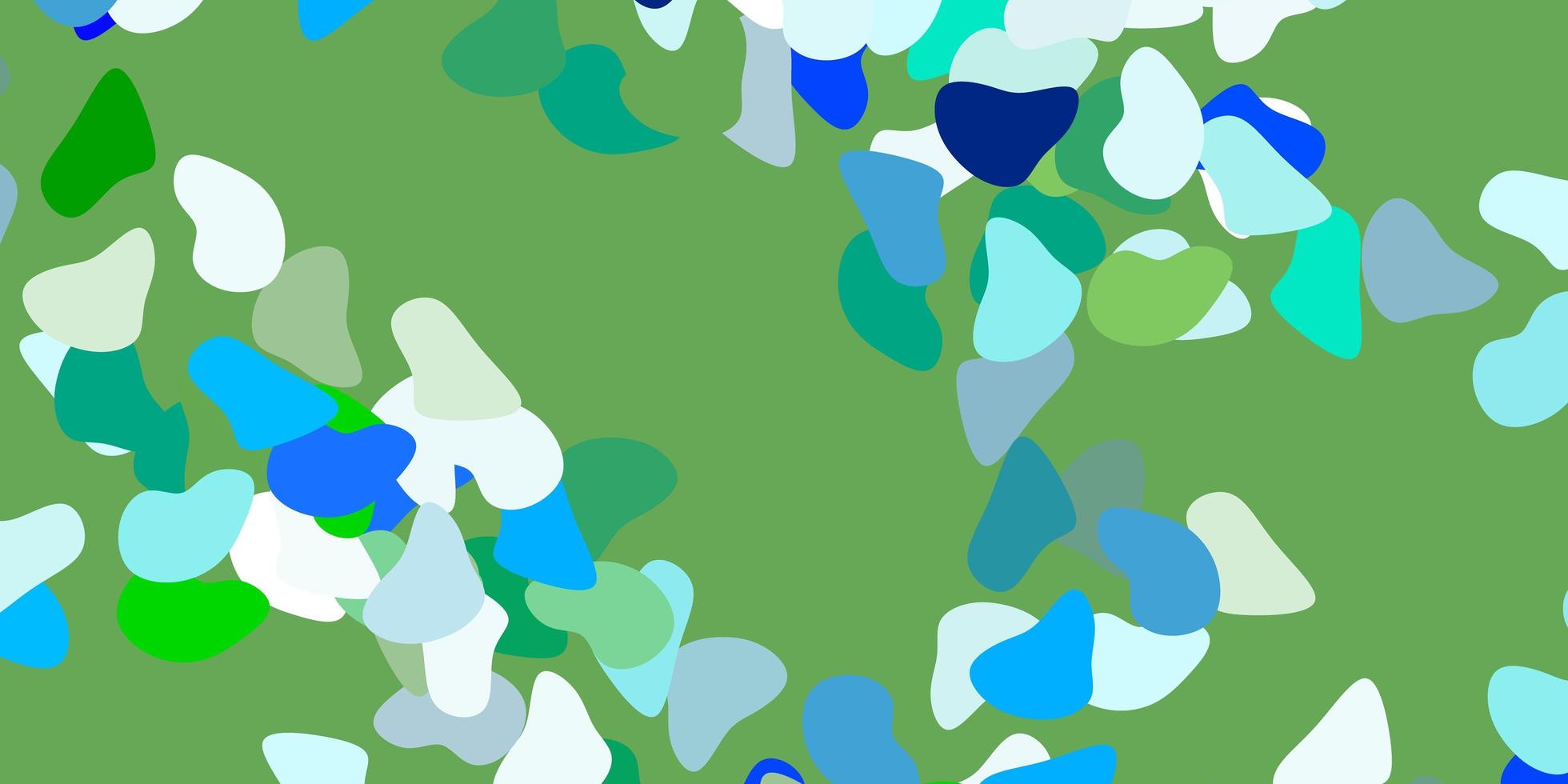 textura de vector azul y verde con formas.