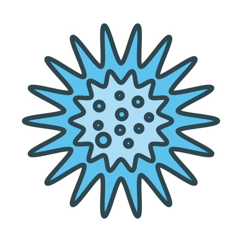 Covid19 virus particle fill style vector