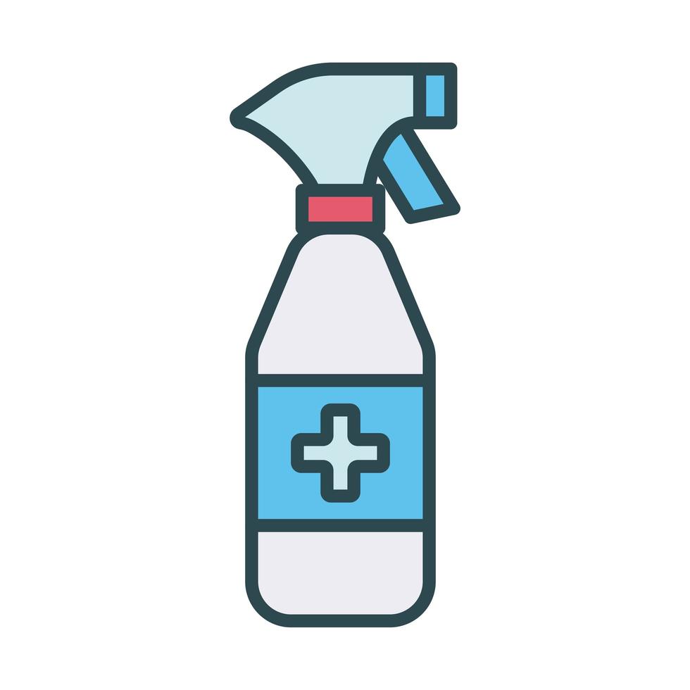 Antibacterial soap bottle fill icon vector