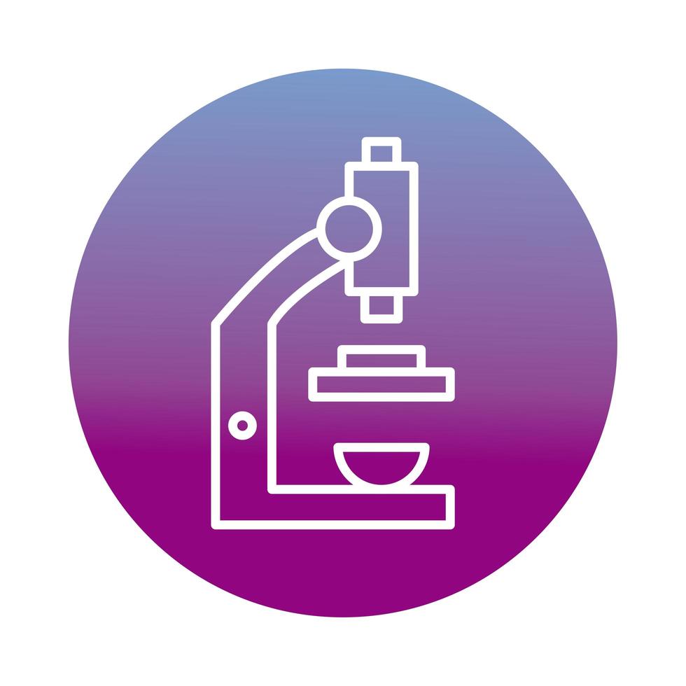 Microscope laboratory block style icon vector