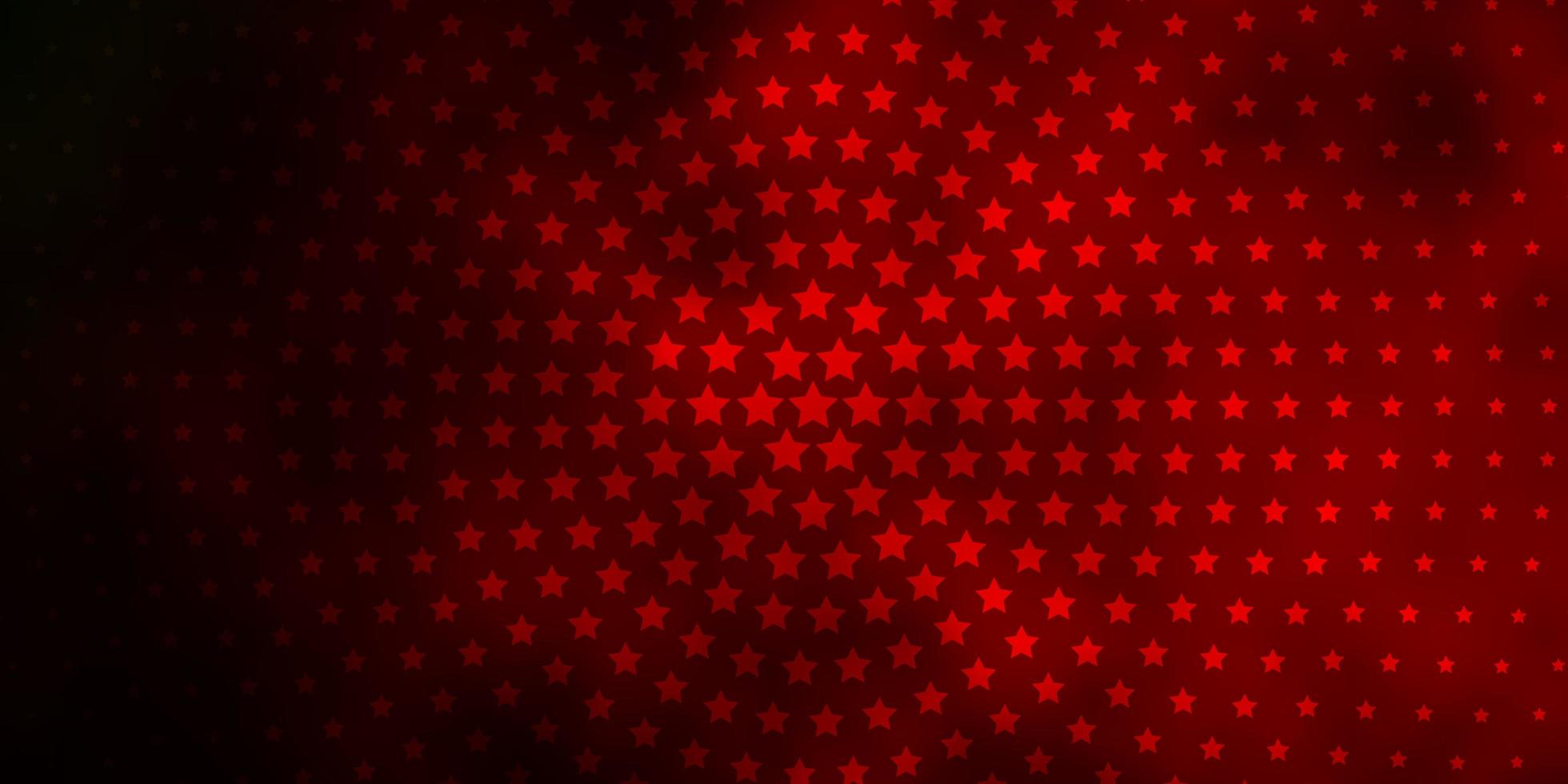 Dark red background with colorful stars. vector