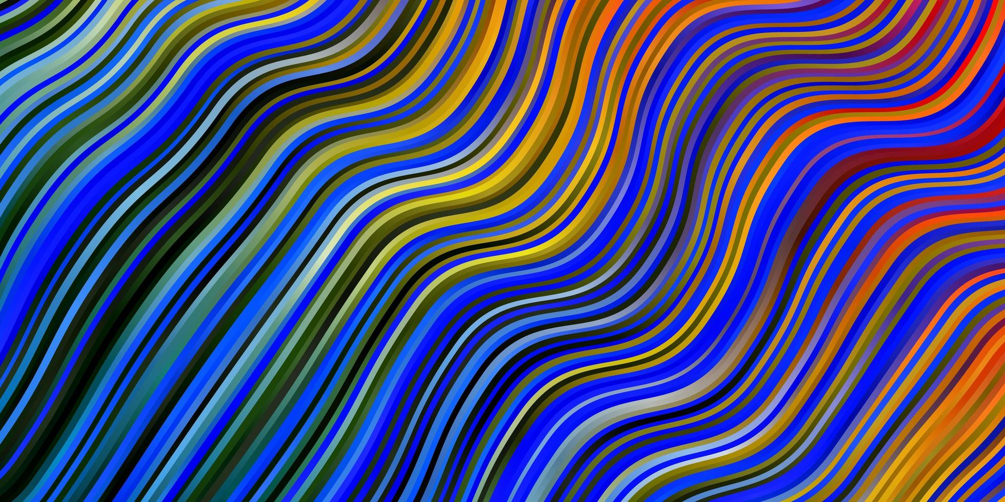 Blue and yellow backdrop with waves vector