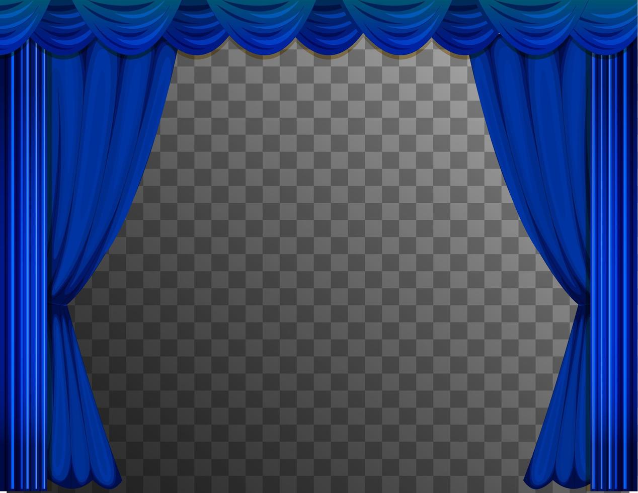 Blue theater curtains vector