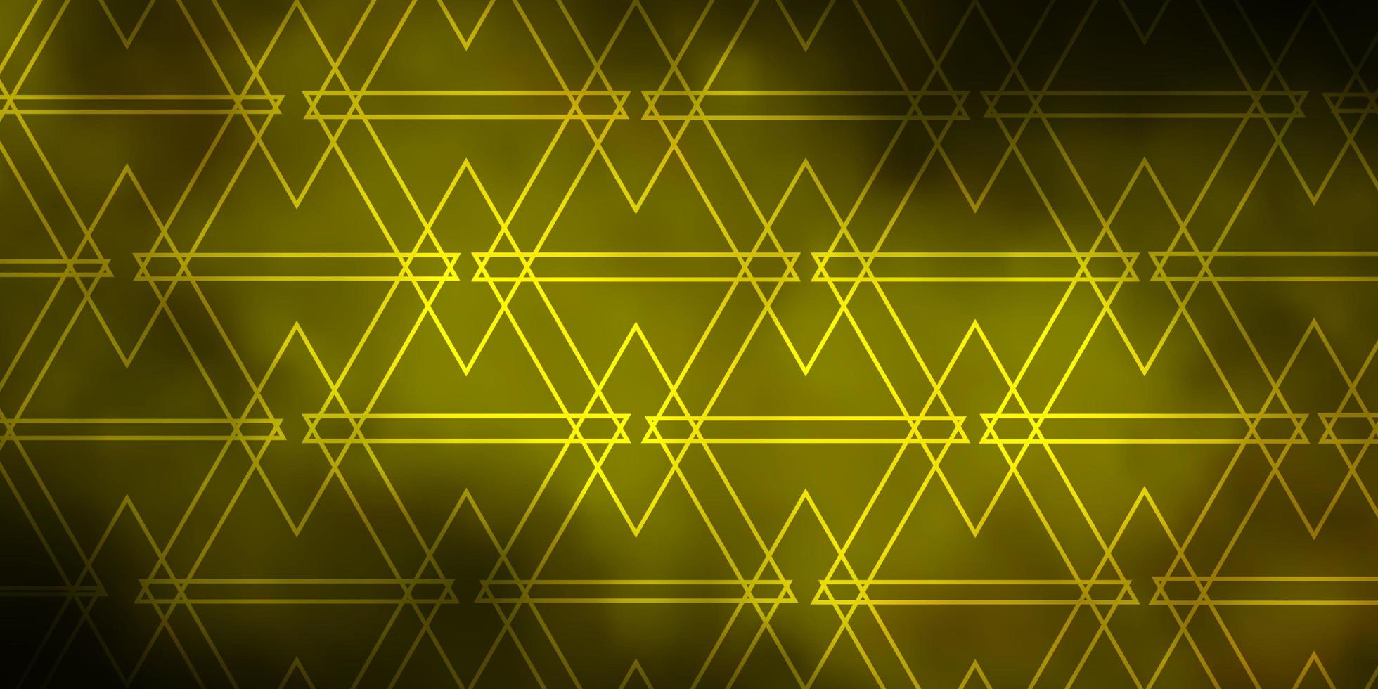 Dark green and yellow background with triangles. vector