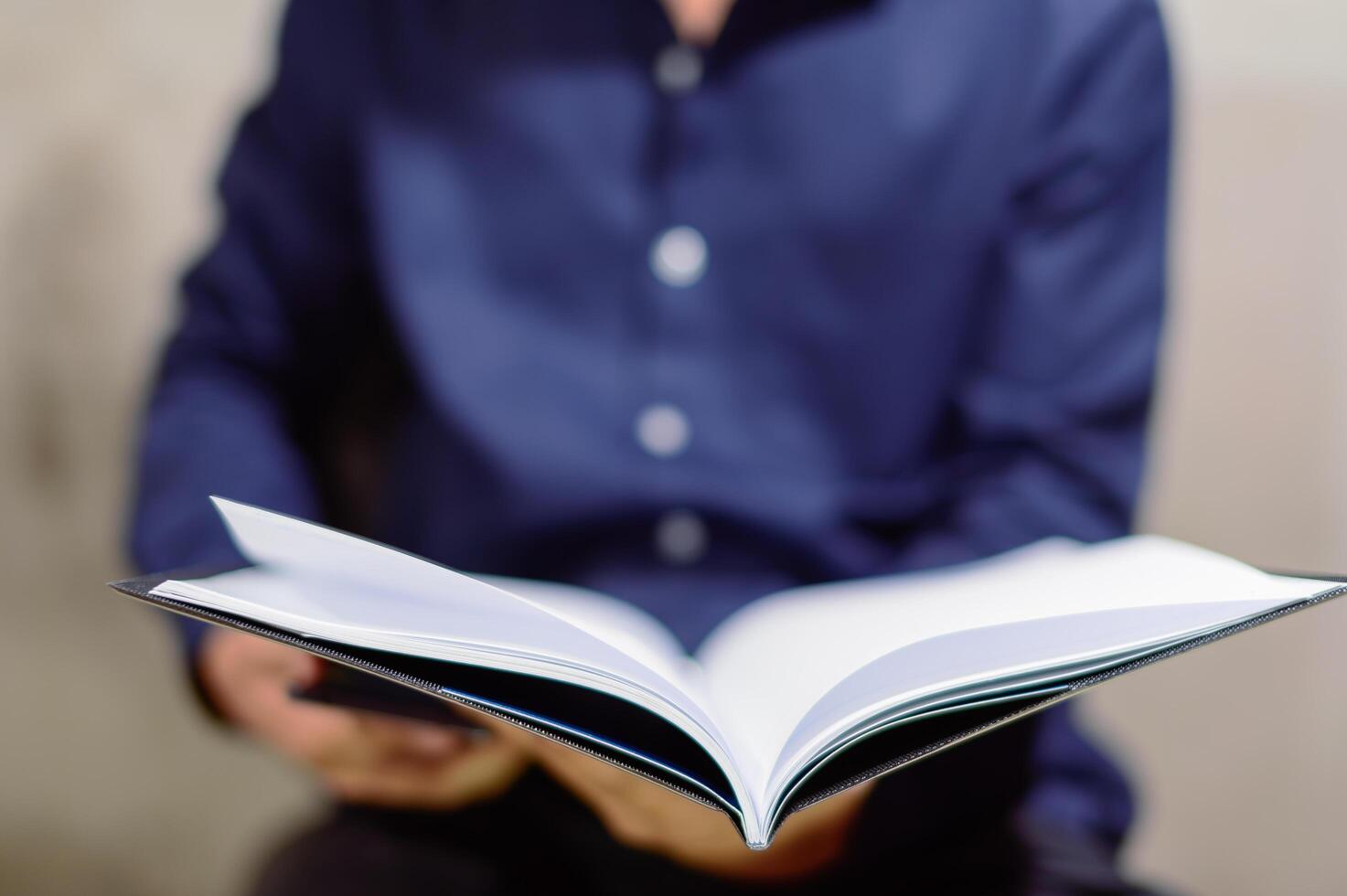 Businessman with notebook photo