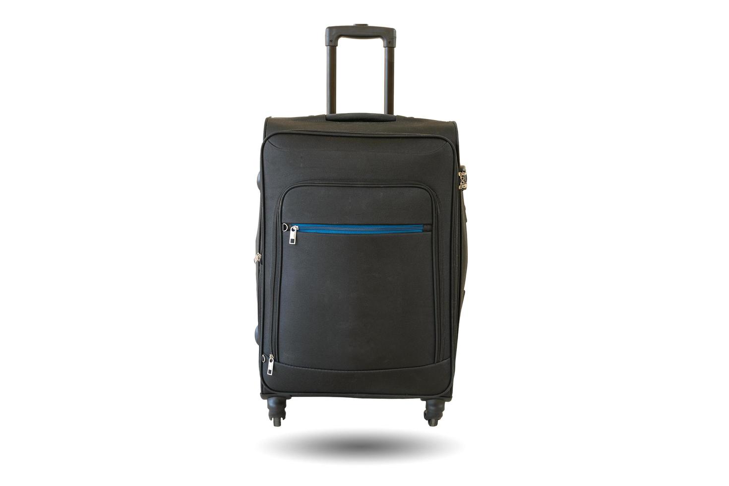 Isolated black suitcase luggage photo