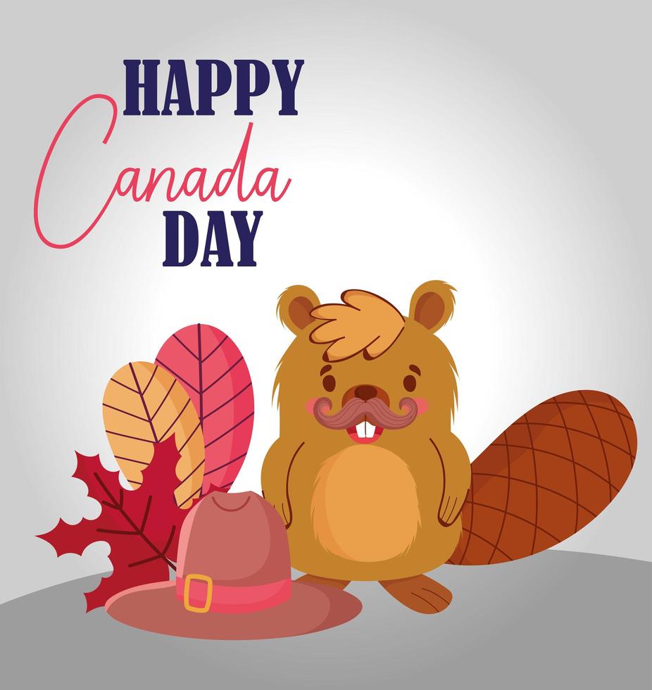 feliz día de canadá celebración banner vector