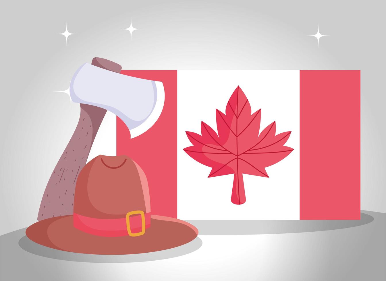 Canadian icons for Canada Day celebration vector