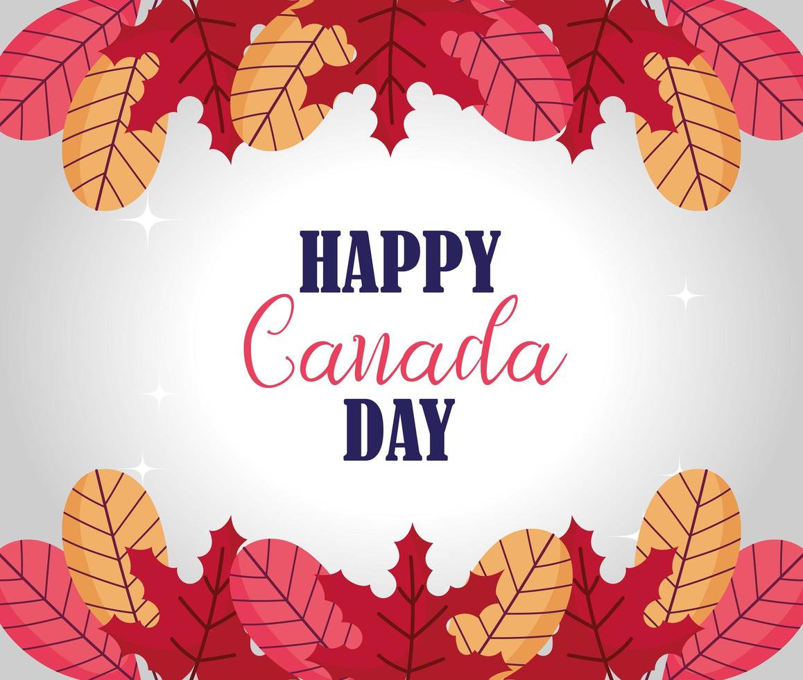 feliz día de canadá celebración banner vector