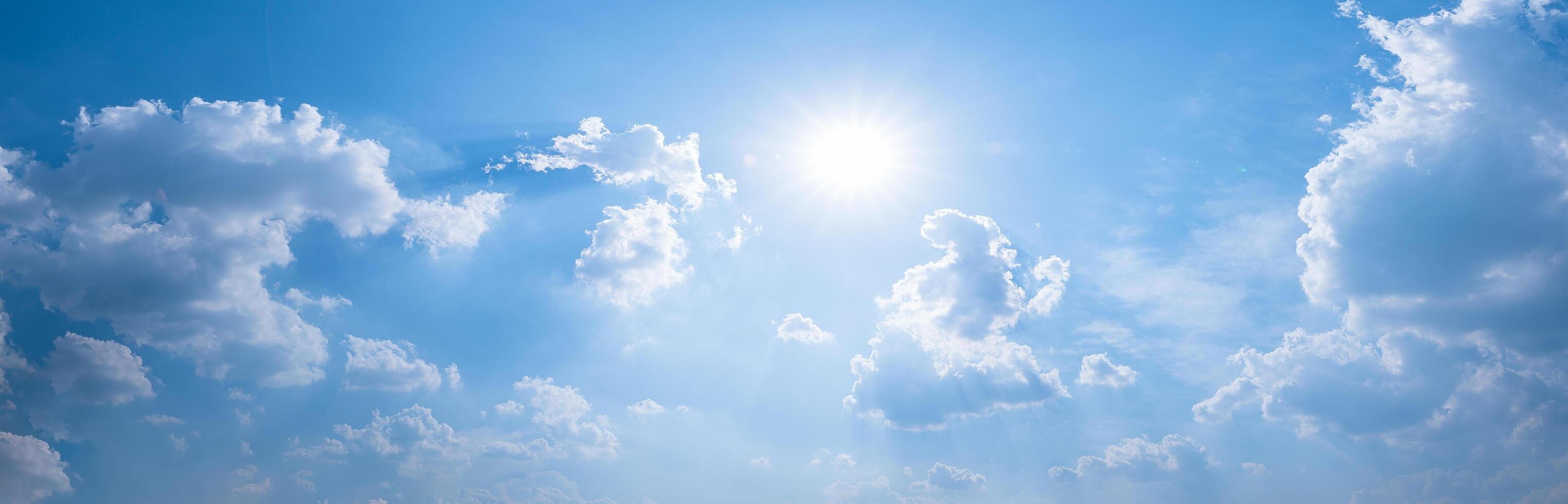 Sky and clouds in the midday light photo