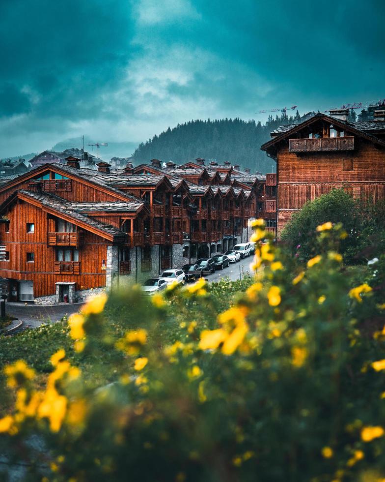 Saint-Bon-Tarentaise, France, 2020 - Chalets of Courchevel in the French Alps photo