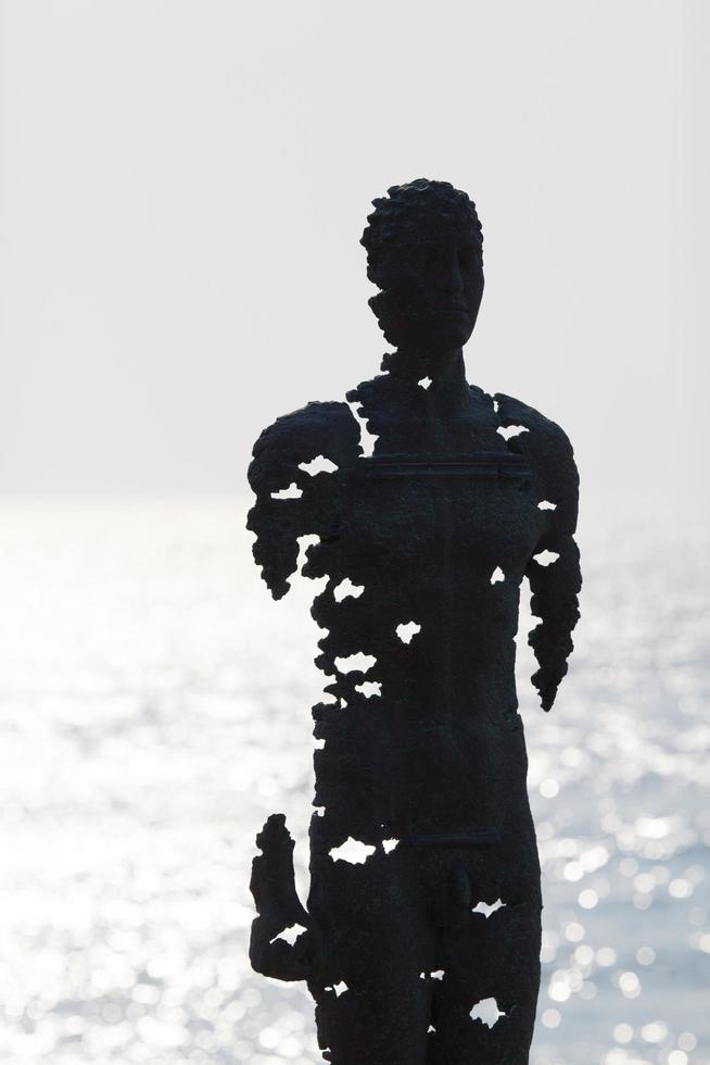 New South Wales, Australia, 2020 - Silhouette of a statue in front of the ocean photo