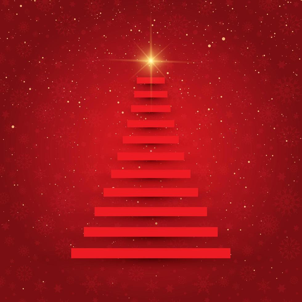 Abstract Christmas tree background vector