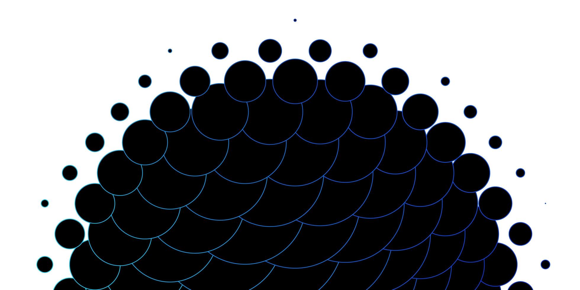 telón de fondo de puntos delineados azul vector