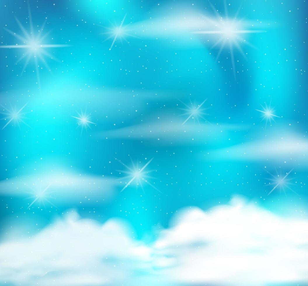 Abstract light blue sparkle sky background vector