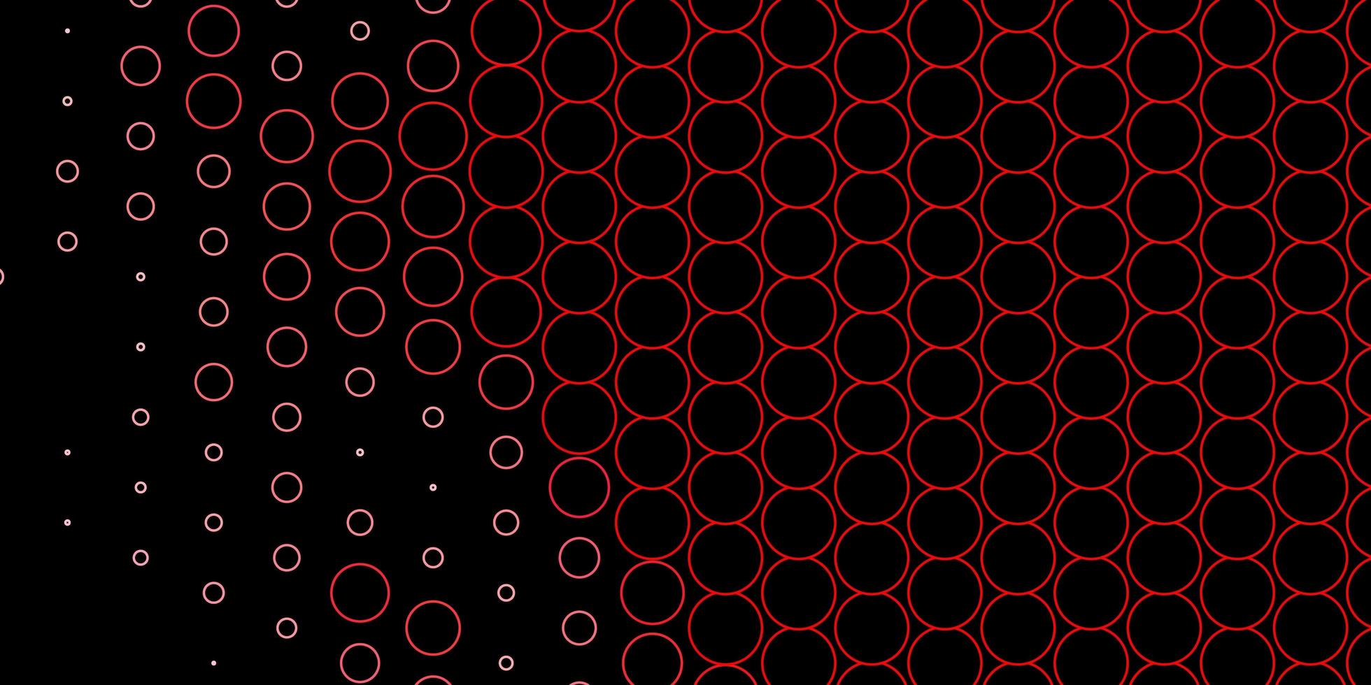 Red outlined circles on dark template vector