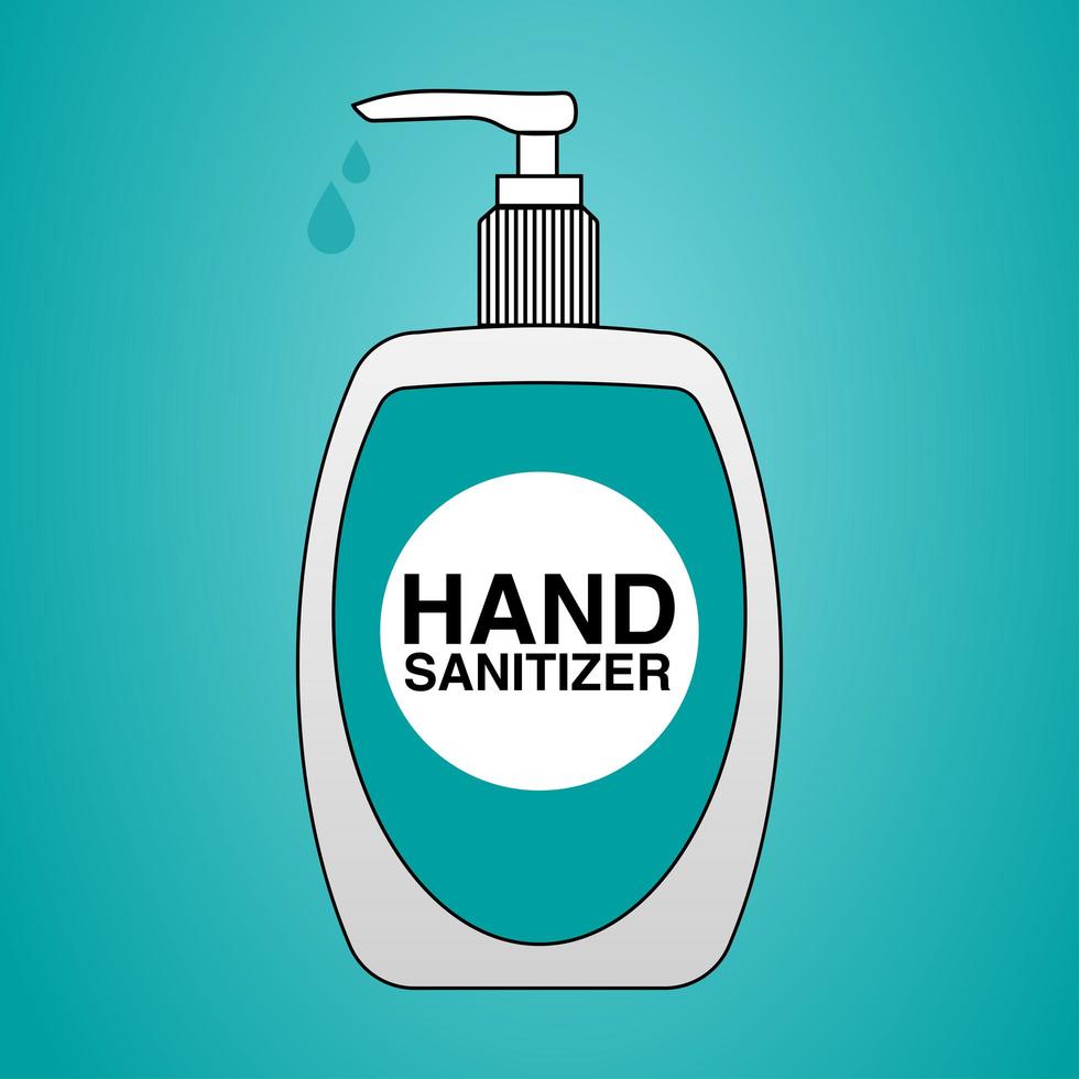 Hand sanitizer bottle vector