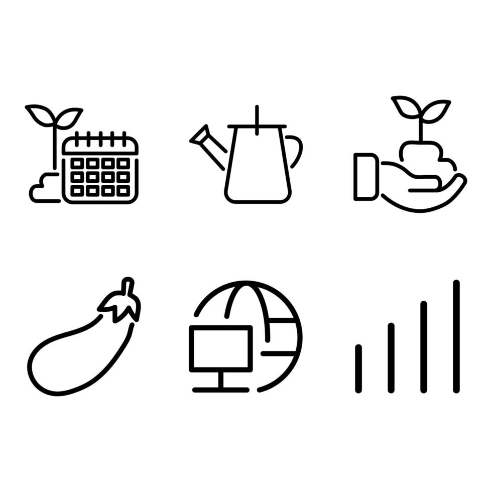 Agriculture icon design set vector