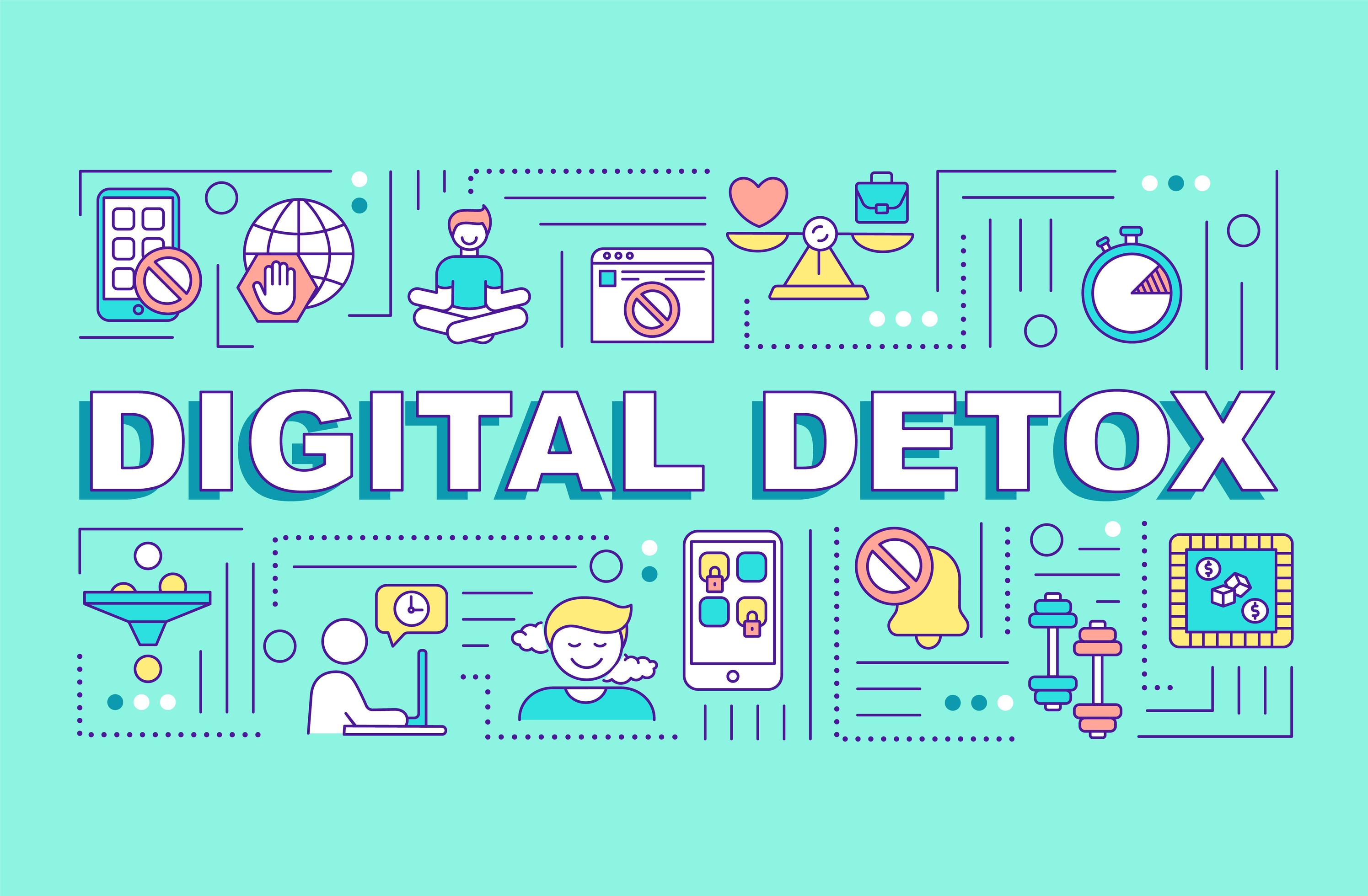 Digital detox concepts banner 1434158 Vector Art at Vecteezy