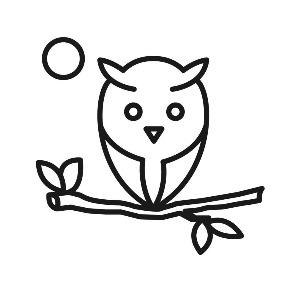 Simple Coloring Owl Line Art Design 1434166 Download Free Vectors Clipart Graphics Vector Art