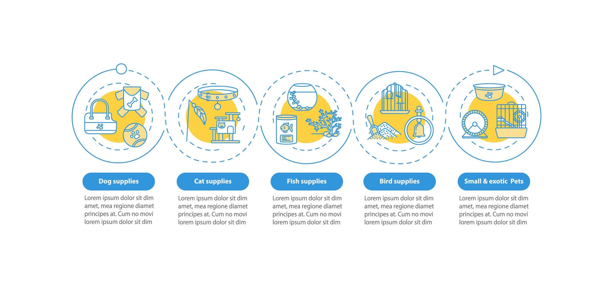 Pet store offers, infographic template vector