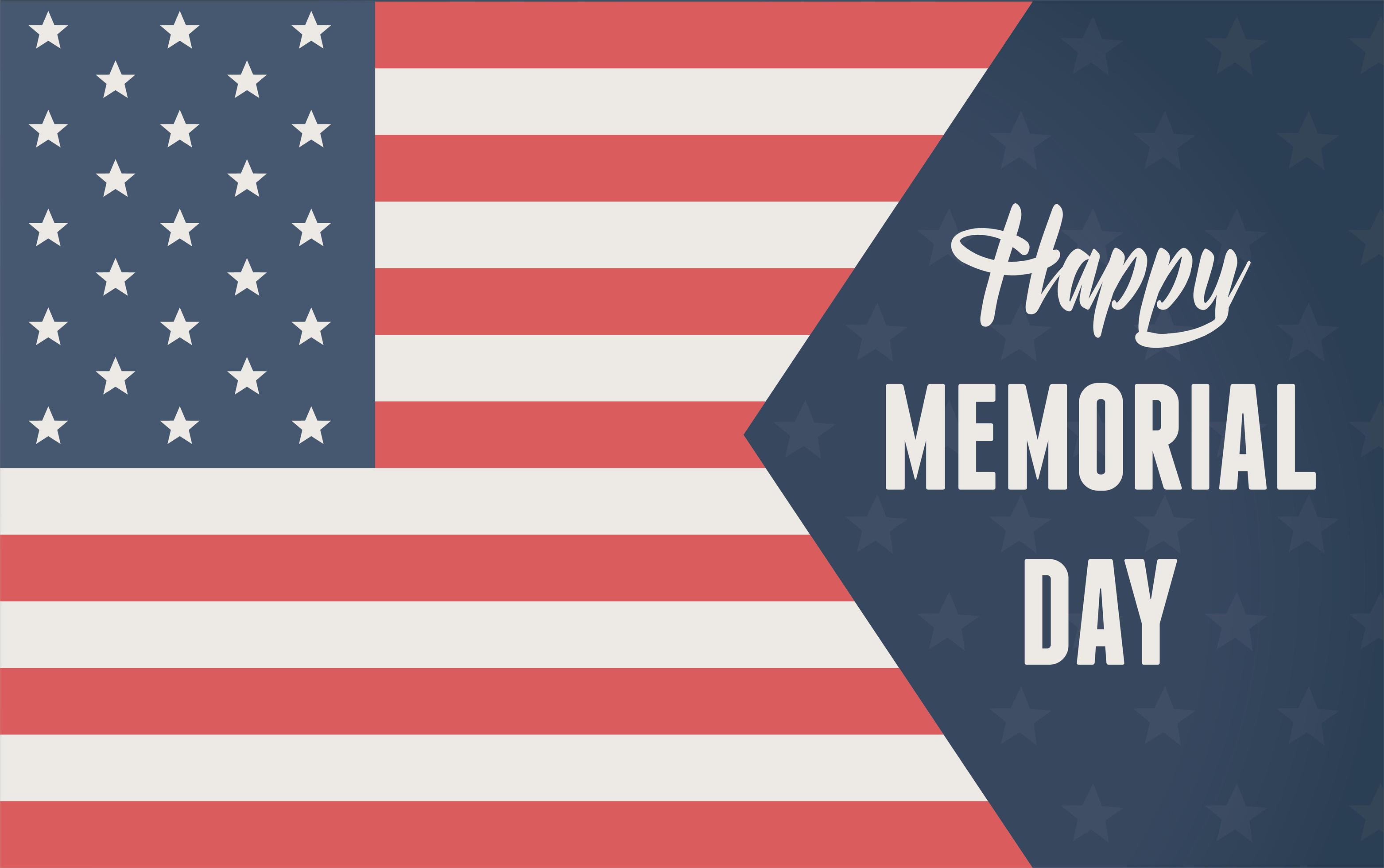 American flag for Memorial Day celebration banner 1434430 Vector Art at