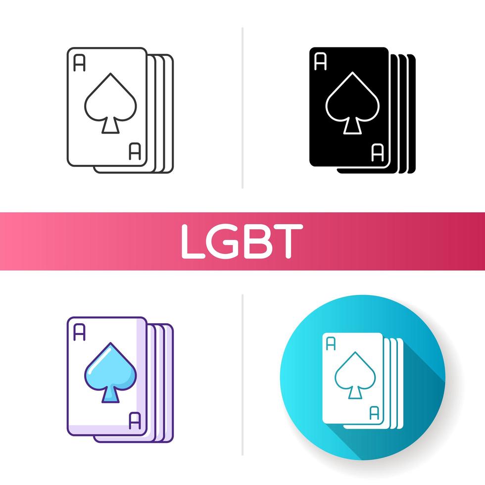 Ace Cards Icon Set vector