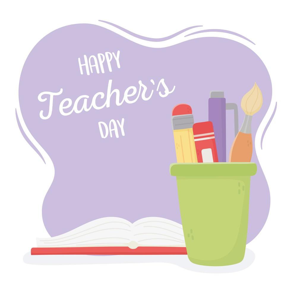 School materials for Teacher's Day vector