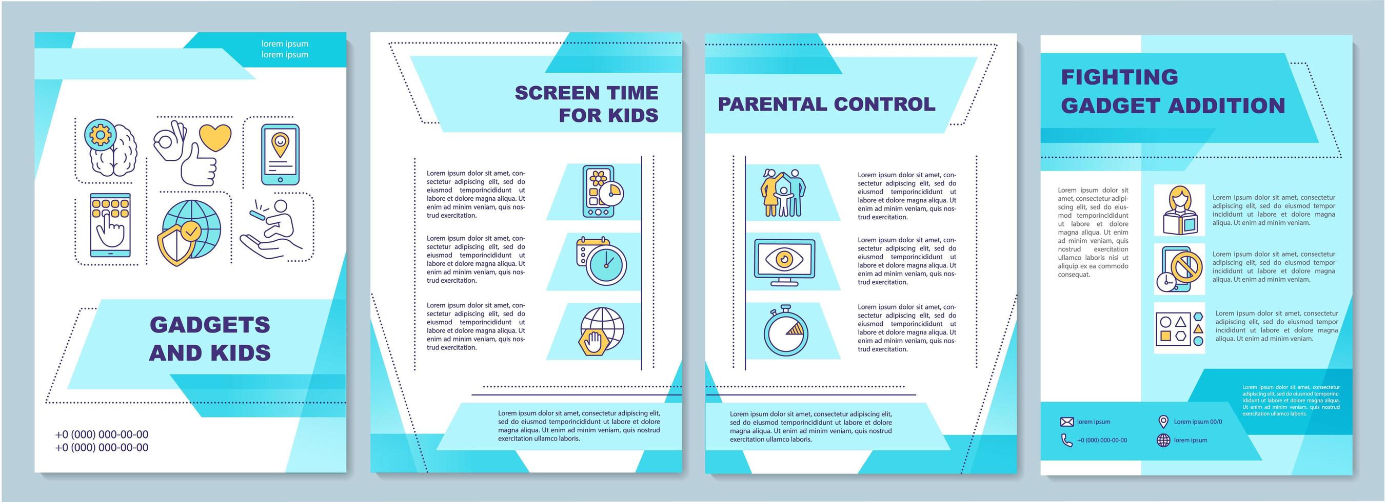 Gadget and Kids, Brochure Template vector