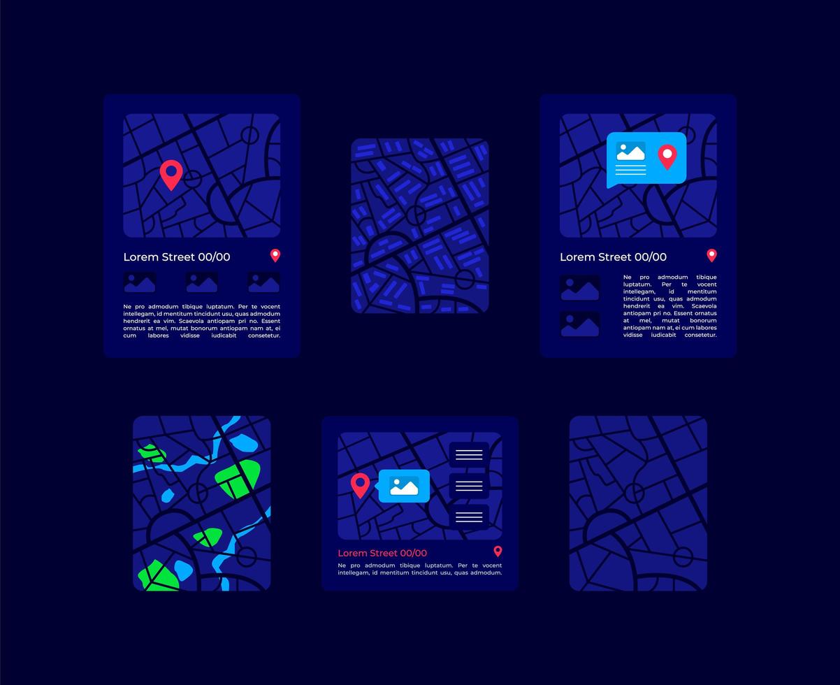 Maps UI Elements Kit vector